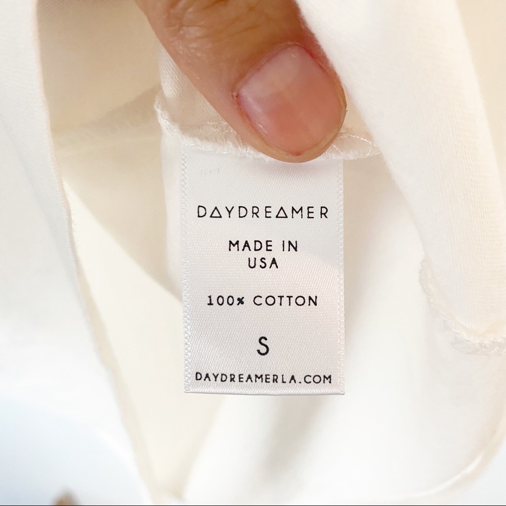 NWT Daydreamer Dream On Varsity Tee in Vintage White - Size Small - Picture 11 of 13